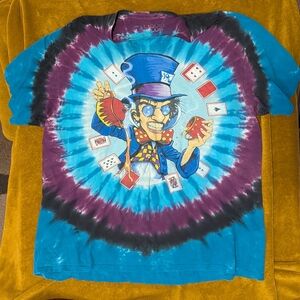 Mad Hatter Alice In Wonderland Tie-Dye Graphic T-Shirt